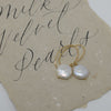 Coin Pearl Earrings - Gold Filled