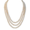 3-Strand Classic ~ Jackie O Style ~ Pearl Necklace - MILK VELVET PEARLS