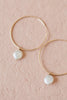 Dainty 14k GF Hoop Earrings with Coin Dangles - MILK VELVET PEARLS