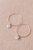 Dainty 14k GF Hoop Earrings with Coin Dangles - MILK VELVET PEARLS