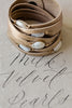 HALLELUJAH Leather Wrap, Gold - MILK VELVET PEARLS