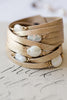 HALLELUJAH Leather Wrap, Gold - MILK VELVET PEARLS