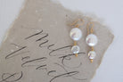 Double Portion: Coin Pearl Drop Earrings, 14k GF - MILK VELVET PEARLS