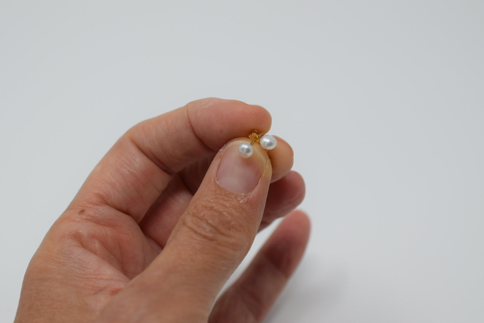 Little Girl Pearl Studs - MILK VELVET PEARLS