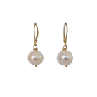 Classic Pearl Dangles on 14k GF Leverbacks - MILK VELVET PEARLS