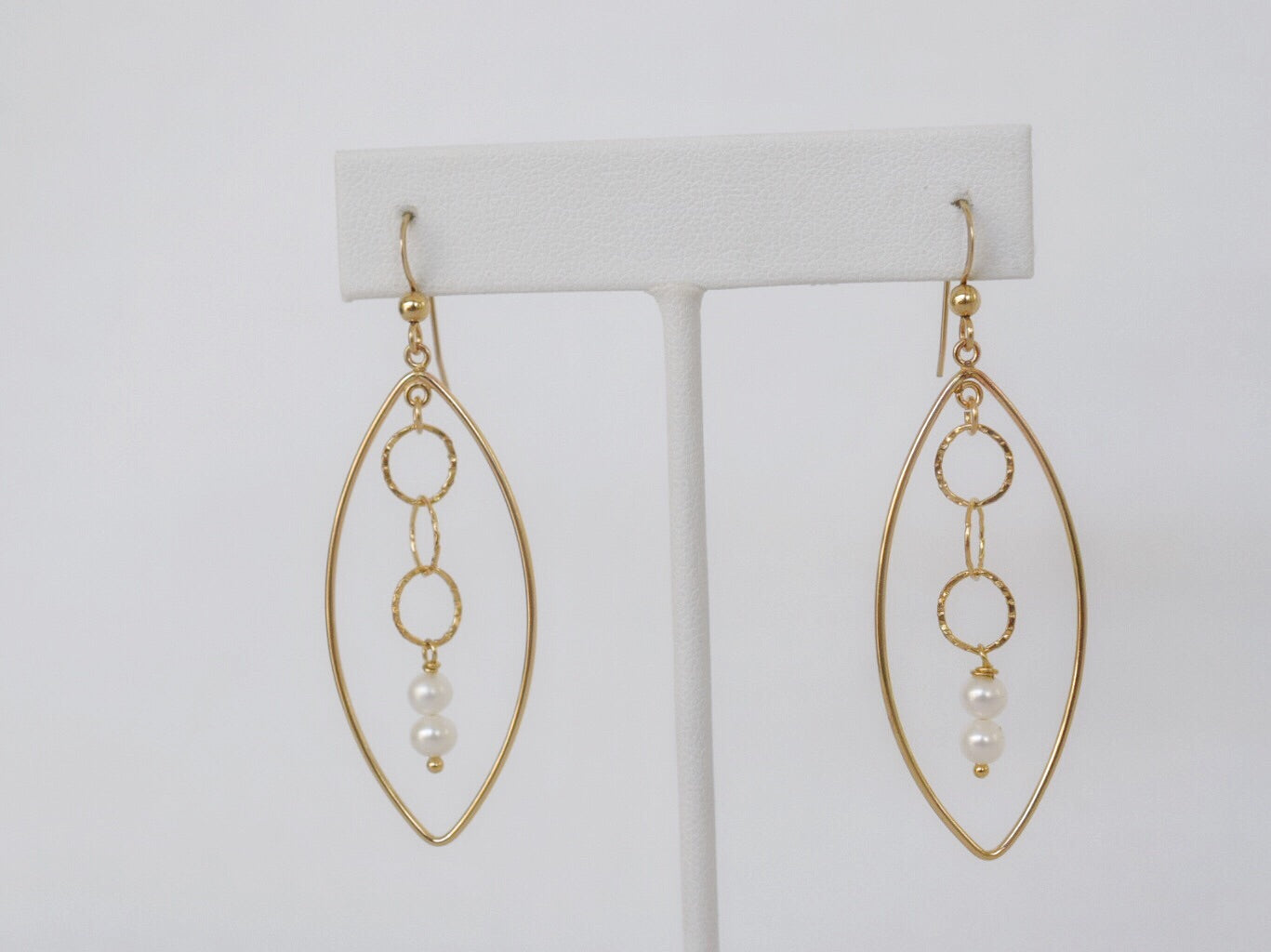 Pretty Lights - 14k GF earrings with 4mm pearls - MILK VELVET PEARLS