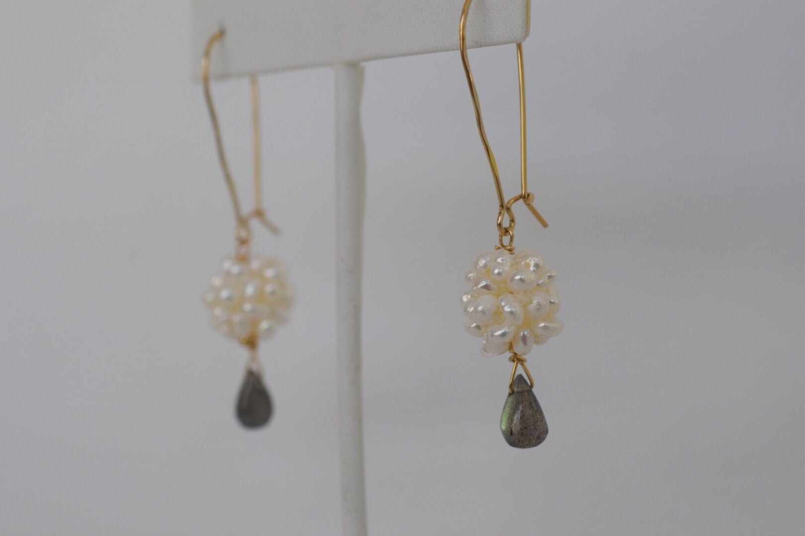 Redeemed, Pearl Cluster Drop Earrings - MILK VELVET PEARLS
