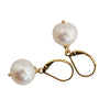 Classic Pearl Dangles on 14k GF Leverbacks - MILK VELVET PEARLS
