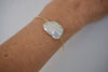 Lilies of the Field Bracelet: 14k Gold Filled - MILK VELVET PEARLS