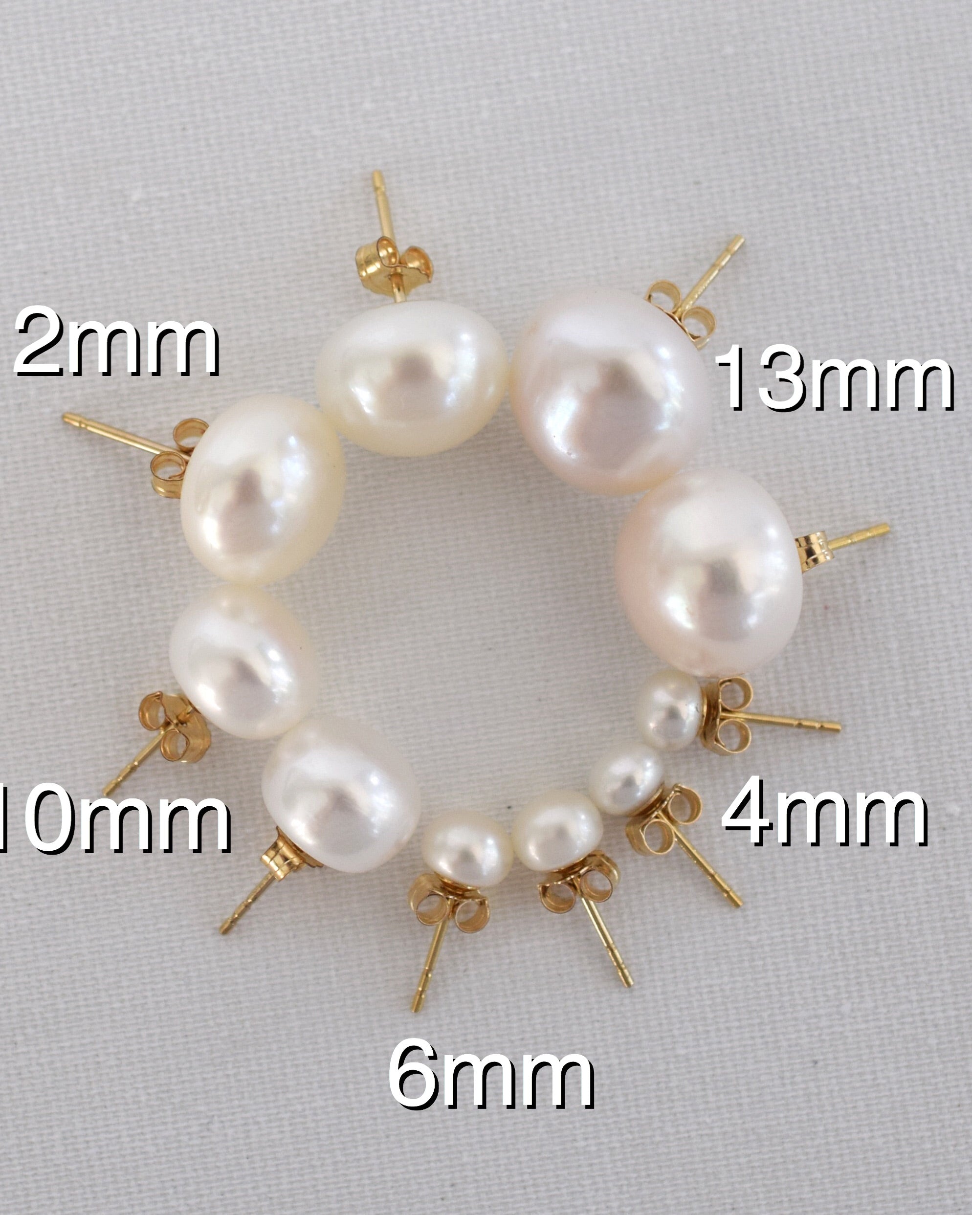 Baroque Freshwater Pearl Stud Earrings - MILK VELVET PEARLS