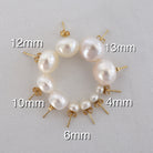 Baroque Freshwater Pearl Stud Earrings - MILK VELVET PEARLS