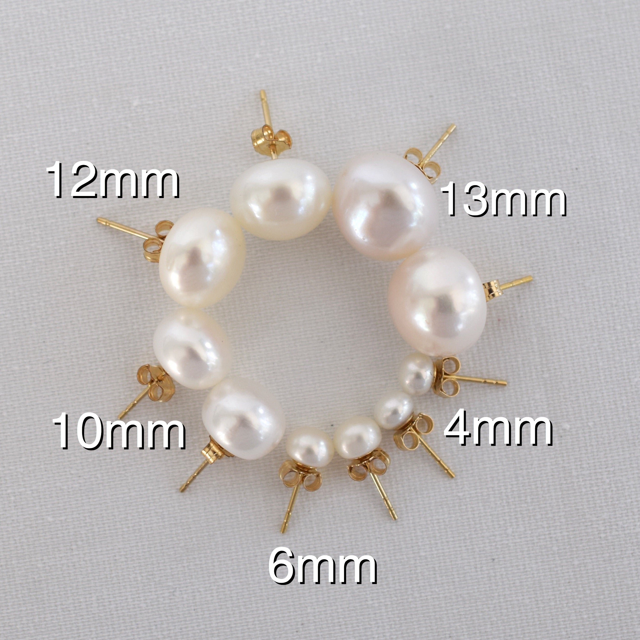 Baroque Freshwater Pearl Stud Earrings - MILK VELVET PEARLS