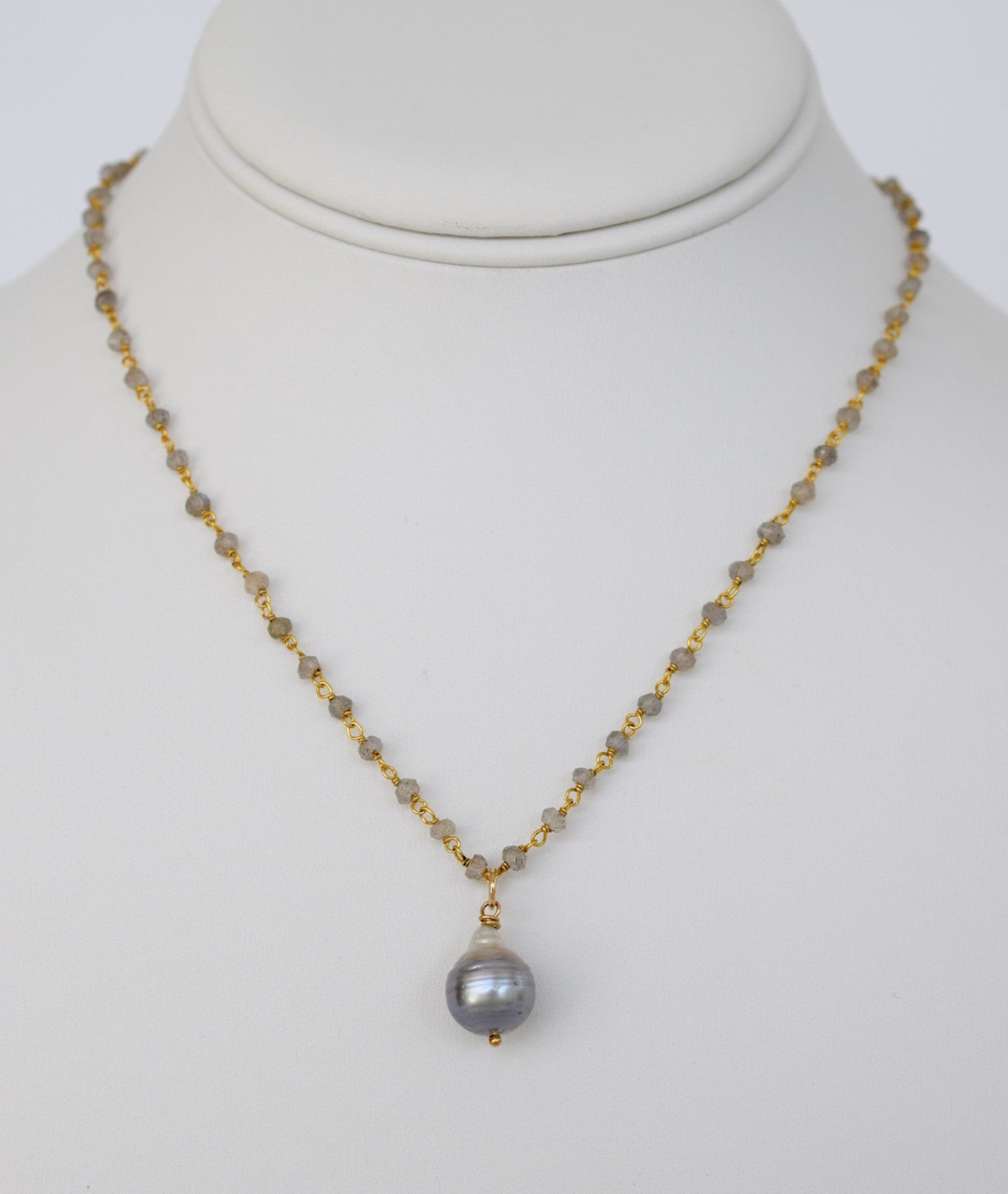 Modern Tahitian Pearl Necklace, Artisan Handcrafted Necklace, Trendy Pearls, Pearl Jewelry with Purpose, Artistic Pearls by Sarah Faulkner, MVP, Wear Pearls with Purpose