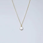 Gold Coin Pearl Necklace - MILK VELVET PEARLS