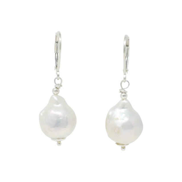 Small Flameball Earrings, sterling silver