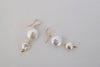 Double Portion: Coin Pearl Drop Earrings, 14k GF - MILK VELVET PEARLS