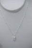 BE FAITHFUL: oval coin pearl necklace in gold filled or sterling silver - MILK VELVET PEARLS