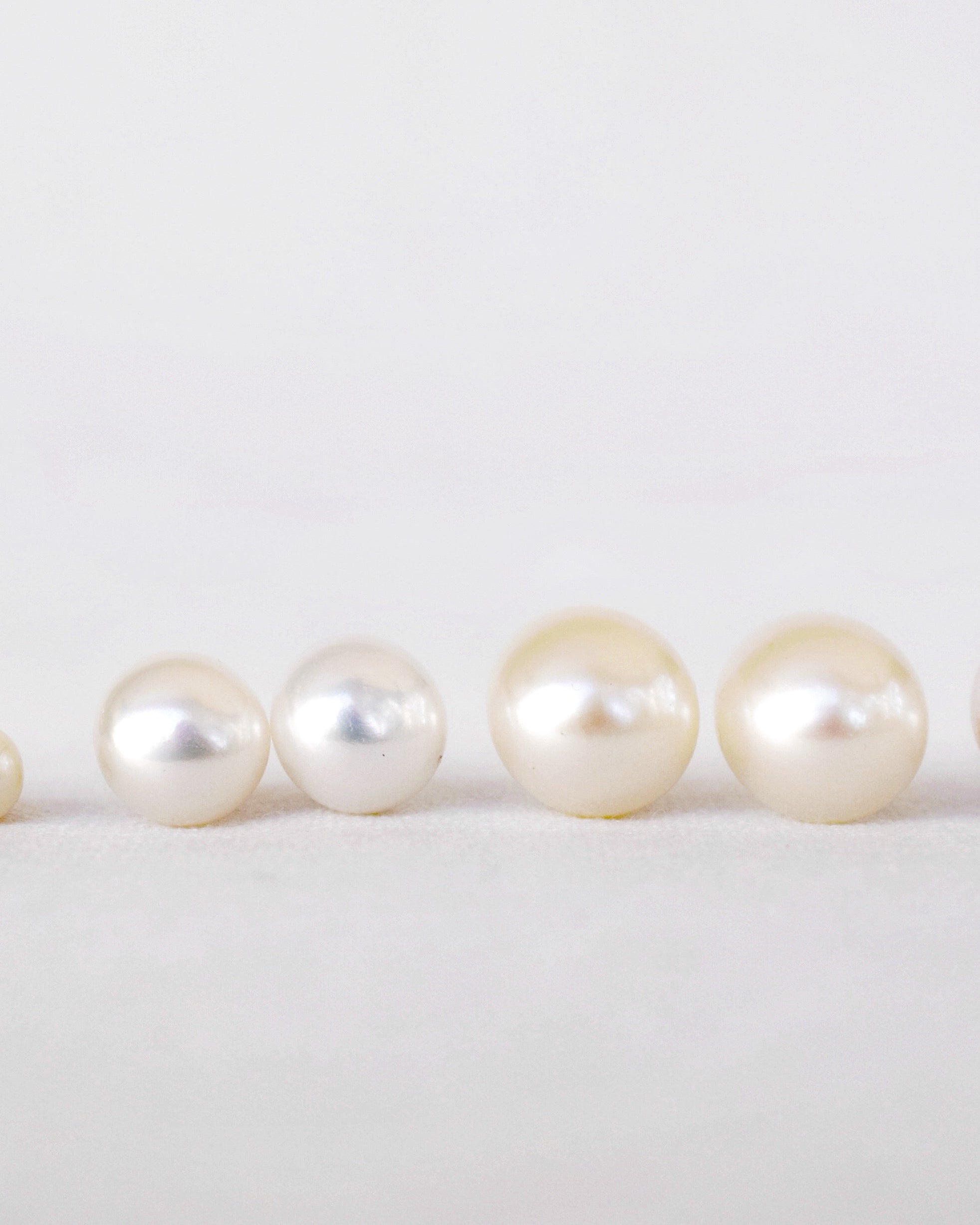 Baroque Freshwater Pearl Stud Earrings - MILK VELVET PEARLS