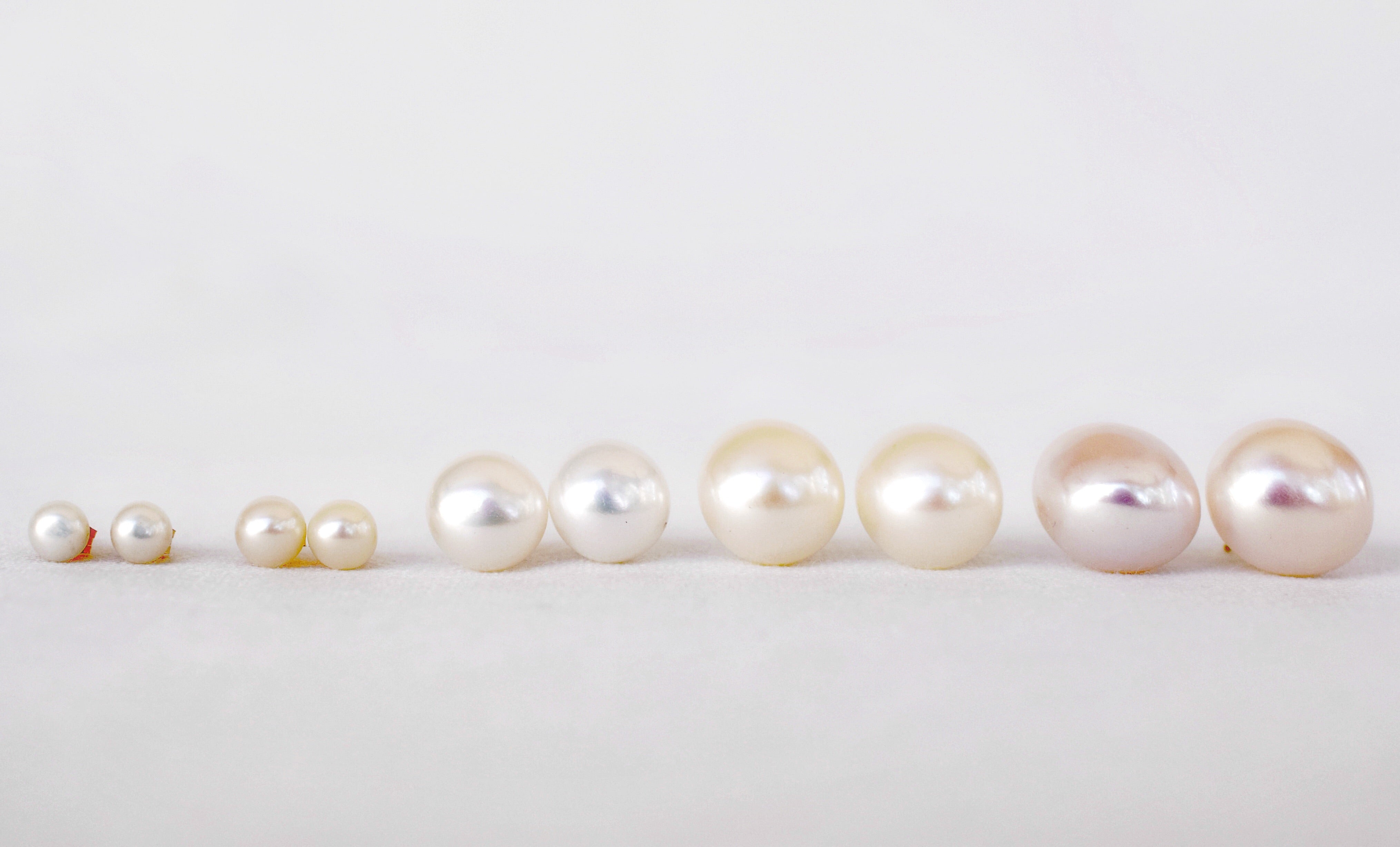 Baroque Freshwater Pearl Stud Earrings - MILK VELVET PEARLS