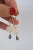 Redeemed, Pearl Cluster Drop Earrings - MILK VELVET PEARLS
