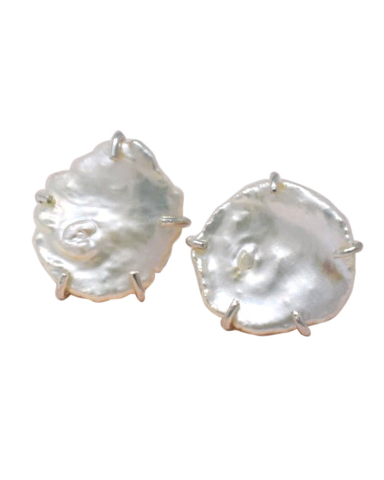 Lilies of the Field Earrings: 14k Gold Filled - MILK VELVET PEARLS