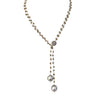 Black Tie Affair: Double Tahitian Pearl Lariat Necklace, Pyrite - MILK VELVET PEARLS