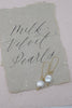 Coin Pearl Dangles, Gold Filled - MILK VELVET PEARLS