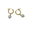 Huggie Hoop Earrings, gold filled