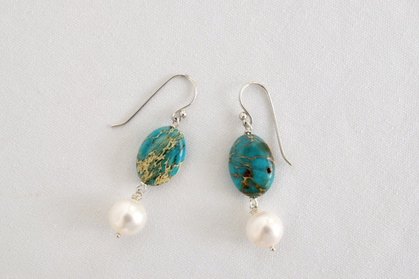 Turquoise Summer Earrings - MILK VELVET PEARLS