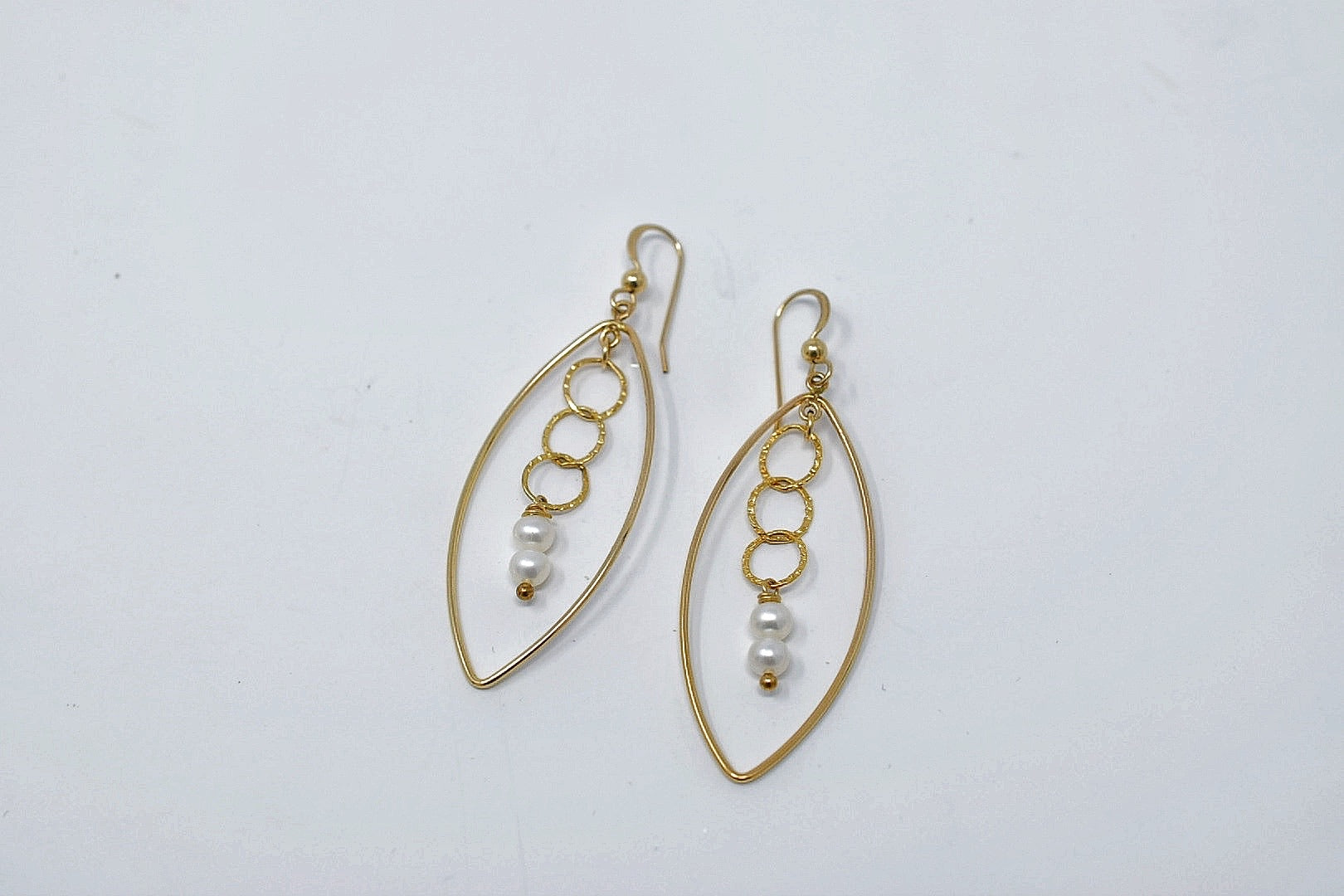 Pretty Lights - 14k GF earrings with 4mm pearls - MILK VELVET PEARLS