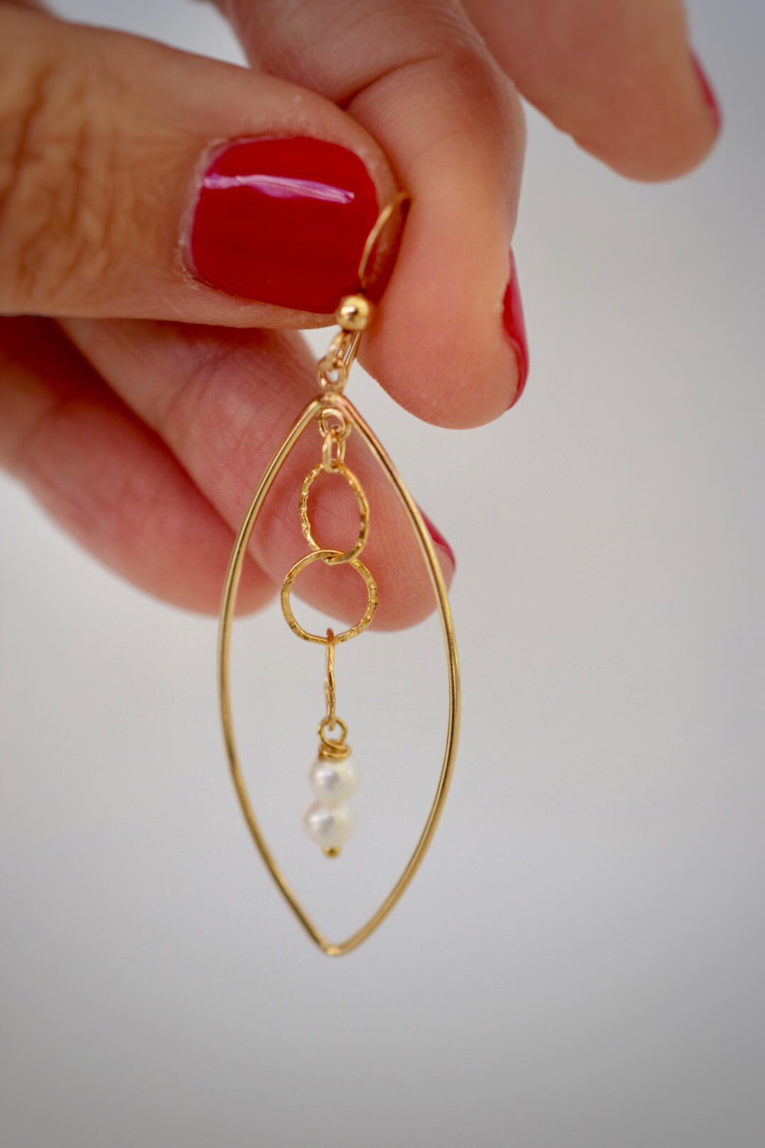 Pretty Lights - 14k GF earrings with 4mm pearls - MILK VELVET PEARLS