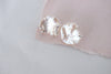Lilies of the Field Earrings: Sterling Silver - MILK VELVET PEARLS