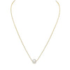 FLOW ~ gold filled necklace with sliding pearl - MILK VELVET PEARLS