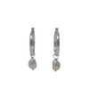 Baroque Pearl Silver Hoop Earrings (detachable pearls) - MILK VELVET PEARLS