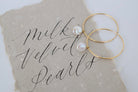 Dainty 14k GF Hoop Earrings with Coin Dangles - MILK VELVET PEARLS