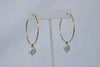 Dainty 14k GF Hoop Earrings with Coin Dangles - MILK VELVET PEARLS