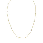 Tin cup style necklace, 14k gold filled with lustrous freshwater pearls, handmade in USA