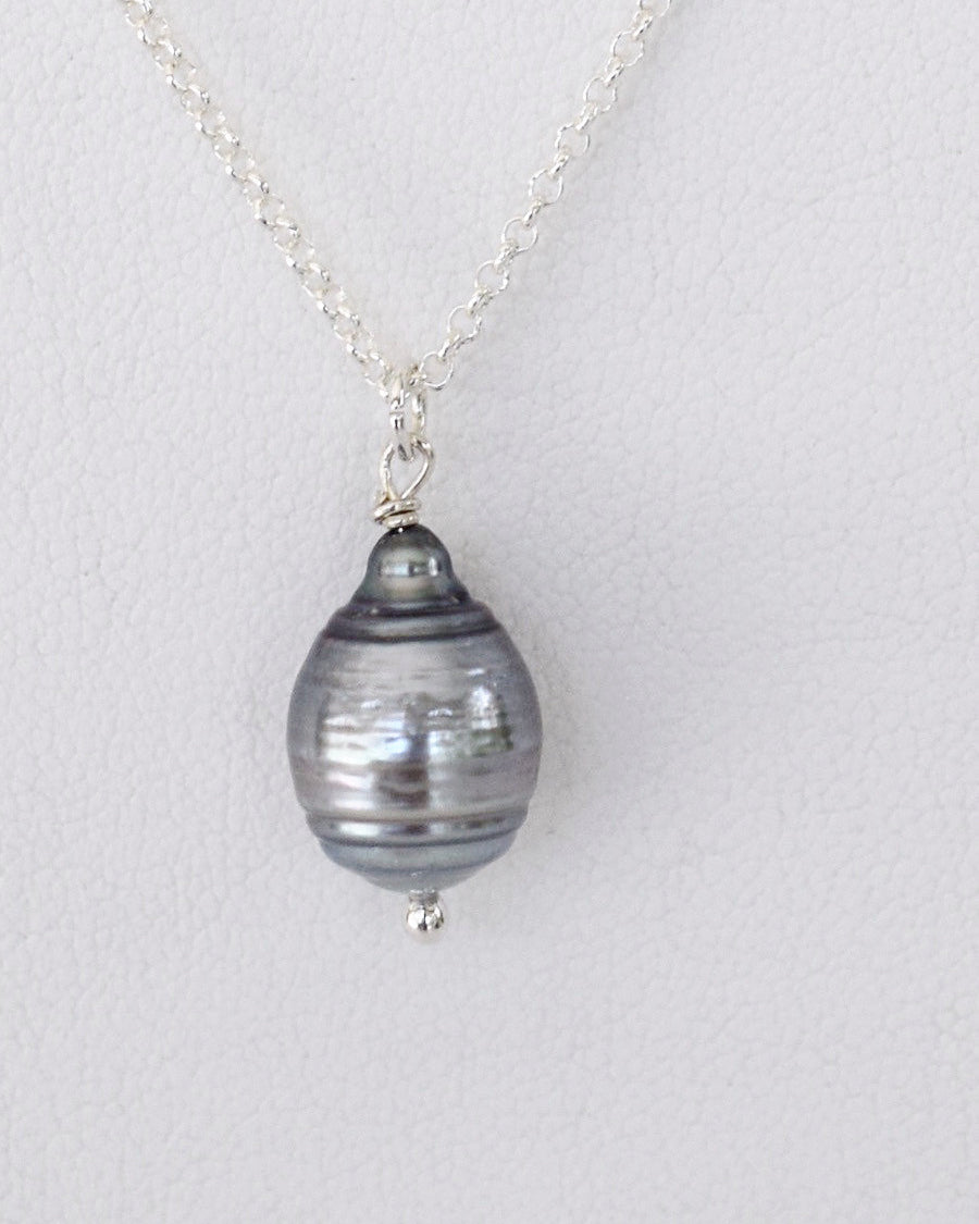 Silver Tahitian Pearl Necklace - MILK VELVET PEARLS