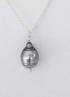 Silver Tahitian Pearl Necklace - MILK VELVET PEARLS