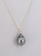 Silver Tahitian Pearl Necklace - MILK VELVET PEARLS