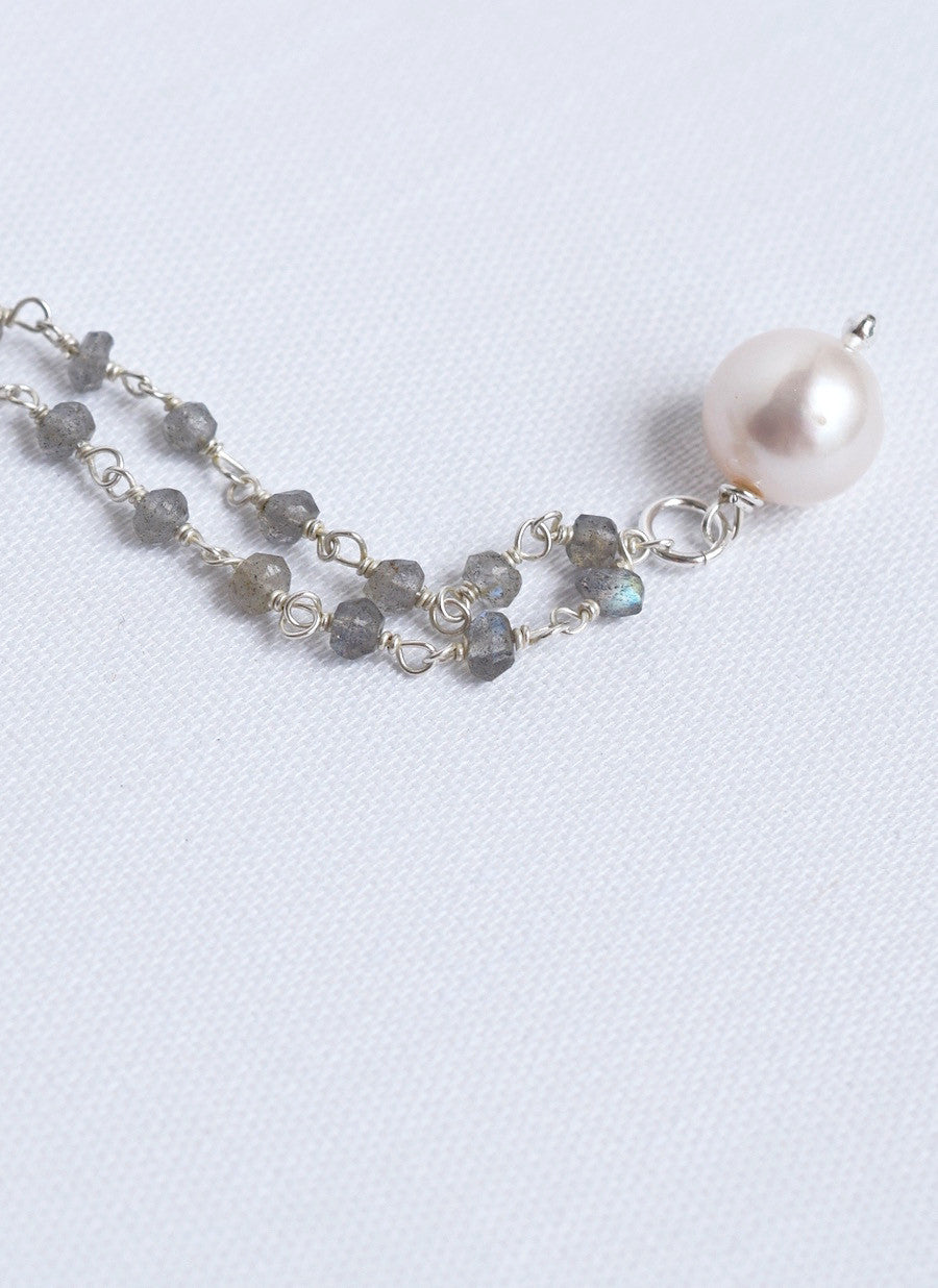 Silver Rosary with Simple Pearl - MILK VELVET PEARLS