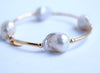 Gold Flameball Cuff - MILK VELVET PEARLS