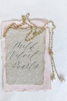 Abundance: Double Golden Baroque Pearl Lariat Necklace - MILK VELVET PEARLS