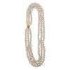 3-Strand Classic ~ Jackie O Style ~  Pearl Necklace - MILK VELVET PEARLS