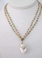 Limited Edition Flameball Wrap Necklace - MILK VELVET PEARLS