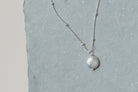 Dainty Coin Pearl Necklace, Sterling Silver - MILK VELVET PEARLS