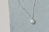 Dainty Coin Pearl Necklace, Sterling Silver - MILK VELVET PEARLS