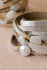 HALLELUJAH Leather Wrap Bracelet, Silver - MILK VELVET PEARLS