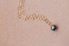 BE COURAGEOUS: 14k GF Tahitian Pearl Lariat Necklace - MILK VELVET PEARLS