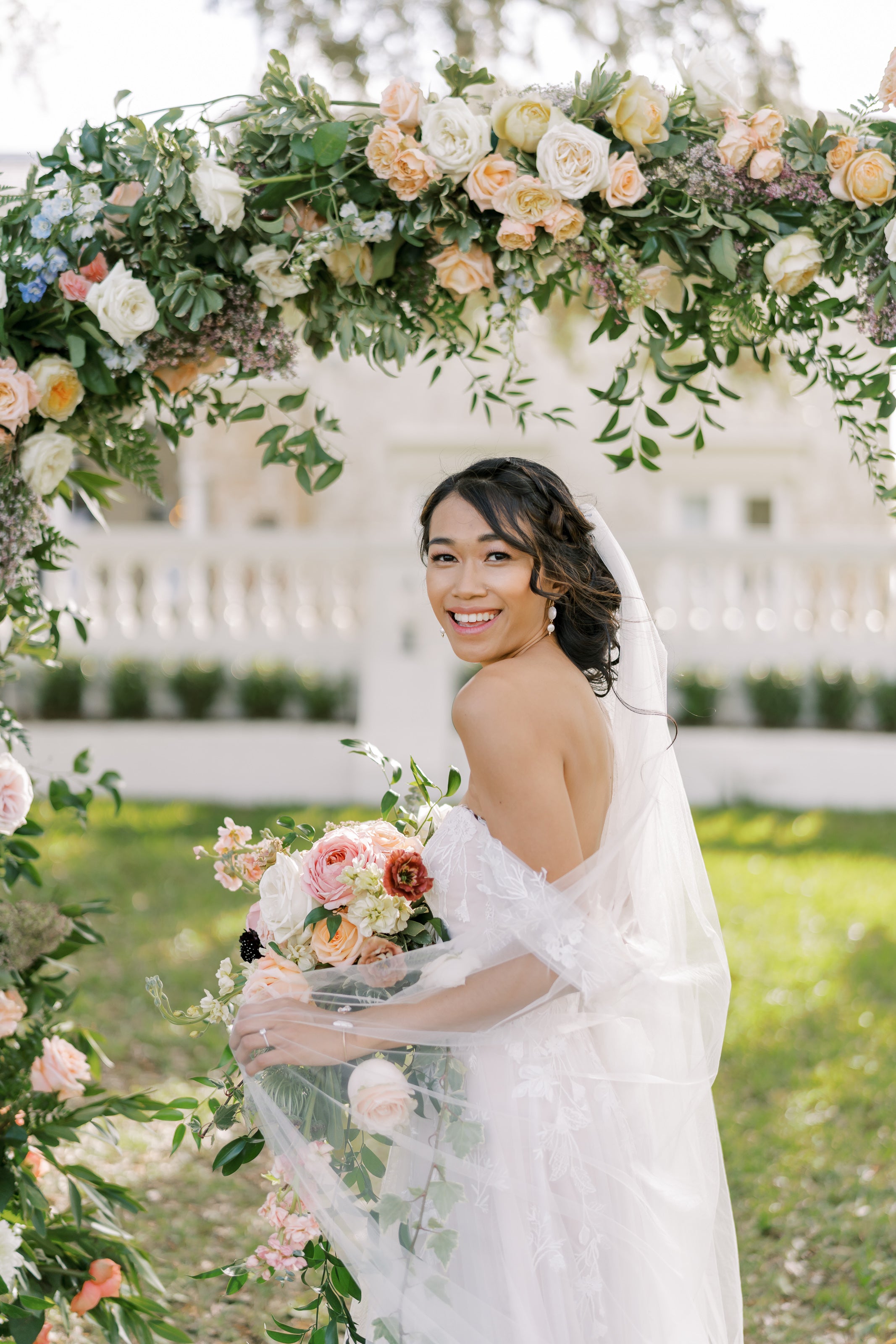 Double Portion: Coin Pearl Drop Earrings, 14k GF - MILK VELVET PEARLS